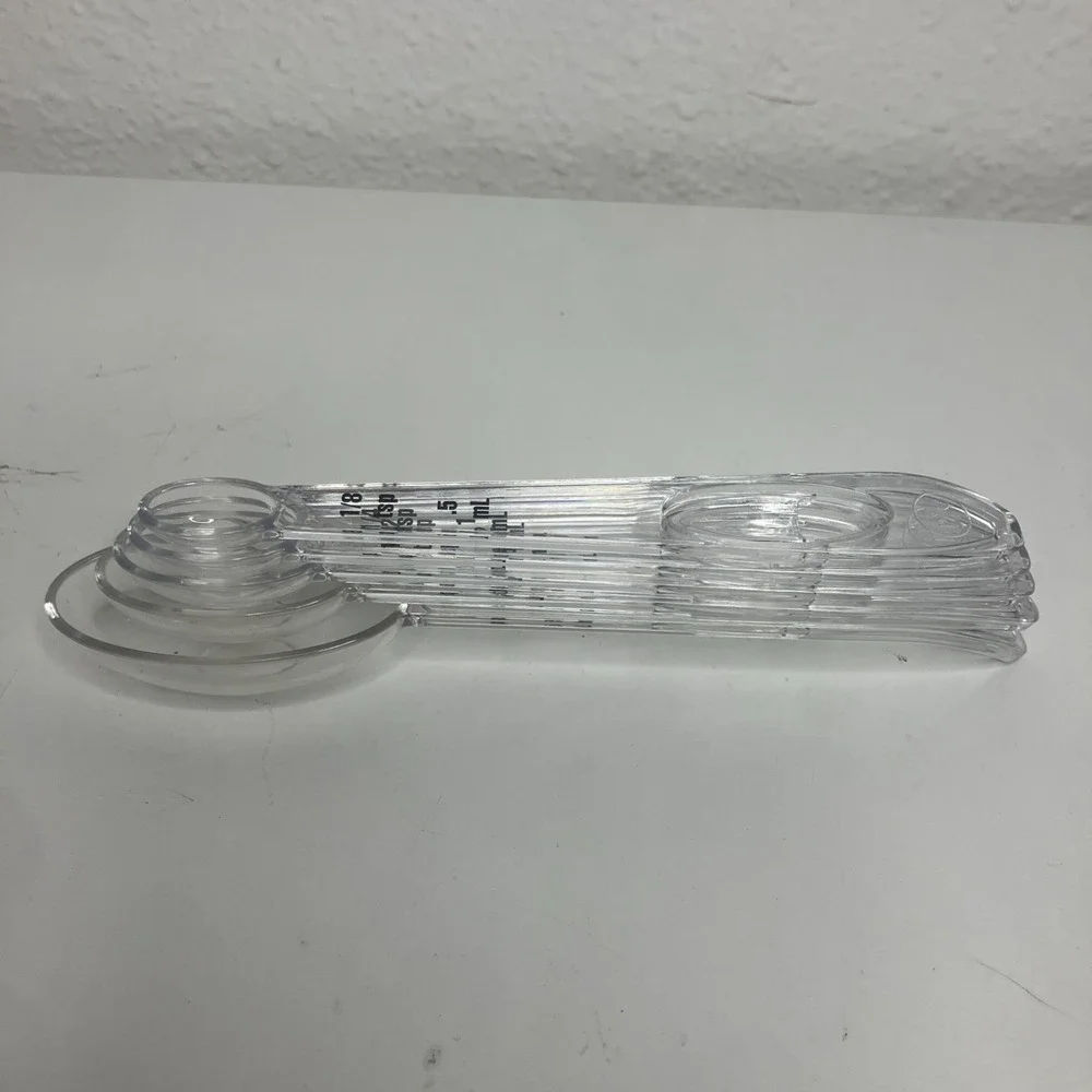 The Pampered Chef Acrylic Snap Together Nesting Measuring Spoons - Lot of 5